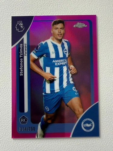 Stefanos Tzimas RC 074/250 Pink Topps Chrome Premier League #42