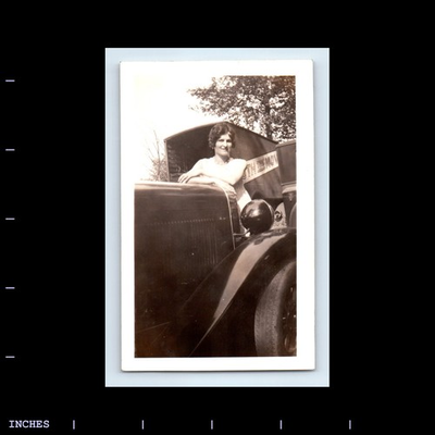 #ad #ad Vintage Photo WOMAN BY CLASSIC CAR $3.40