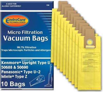 Replacement Vacuum bags for Kenmore Upright Types U/L/O, 50688 and 50690,