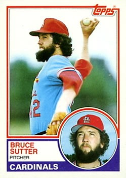 #ad Bruce Sutter 1983 Topps 150 St. Louis Cardinals Baseball Card $1.00