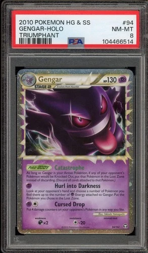 Pokemon Gengar Prime Triumphant Holo Ultra Rare #94 PSA 8