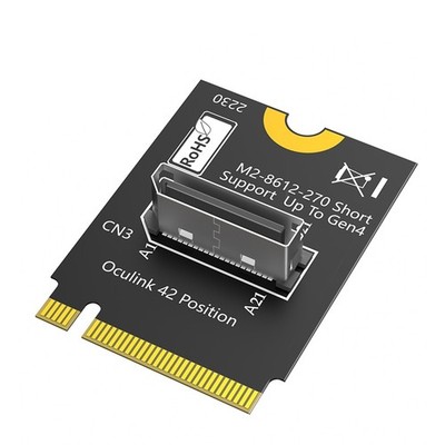 M.2 NVMe Key M zu SFF-8612 Adapter, NVMe PCI-E 4.0 X4 zu OcuLink SFF-8612 43701