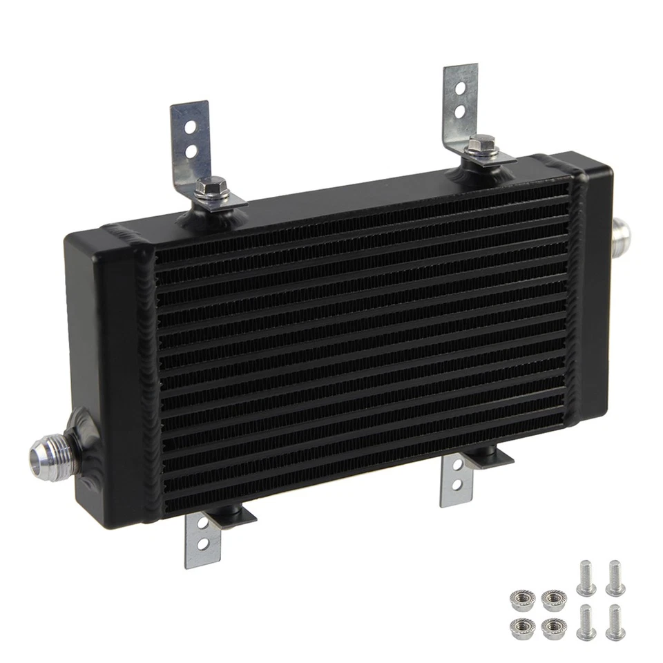 Universal AN10 Cross Flow Bar & Plate Oil Cooler Core:9.5"x5.5"x1.58" Black - Image 3 of 4