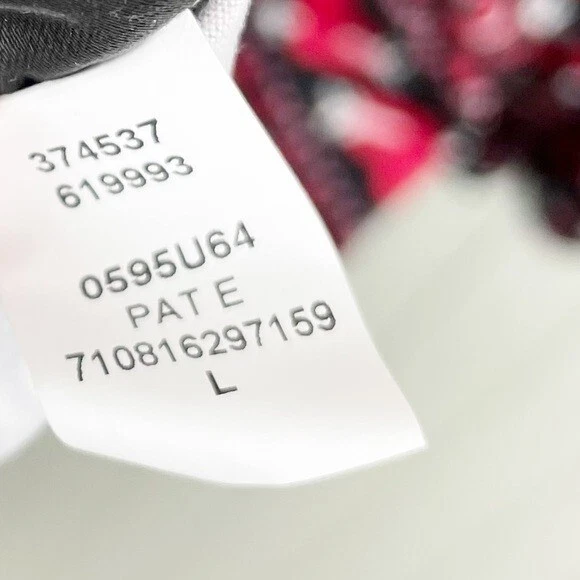 Abito da lavoro nero rosa rosso stampa San Valentino abito lavorato a maglia taglia large