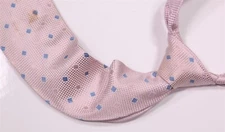Drake's Necktie Tie Pink Woven Knit Silk Handmade England London