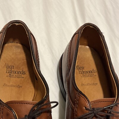 ALLEN EDMONDS STOCKBRIDGE 3754 Chile Brown Leather Ox Shoes  display picture 3
