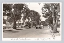 Postal RPPC Avenida Venustiano Carranza San Luis Potosí México Coches Carretera