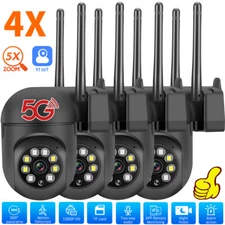 4PCS Camaras De Seguridad 5G Wifi Exterior Inalambrica Con Vision Nocturna 1080P