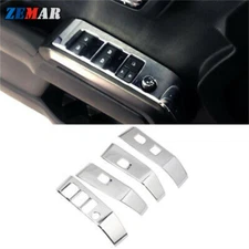 For 16-20 Toyota Tacoma Chrome Car Window Glass Lift Switch Button Cover Sticker