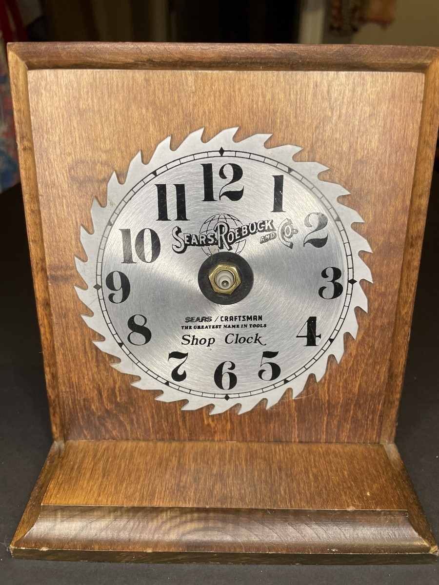 Sears Craftsman Vintage Shop Clock-Wood With Circular Saw Blade
