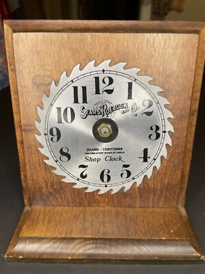 Sears Craftsman Vintage Shop Clock-Wood With Circular Saw Blade