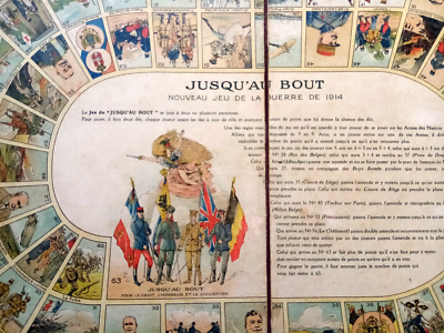 1916 - ANCIEN PLATEAU DE JEU MILITAIRE JUSQU'AU BOUT - JEU