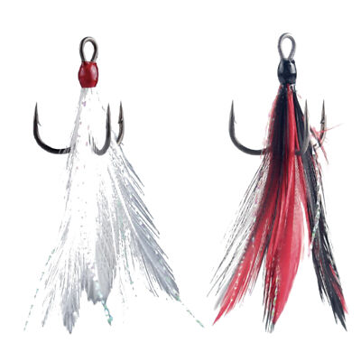 BKK Feathered Spear 21-SS - 3 Drillinge, Drillingshaken, Haken für Kunstköder