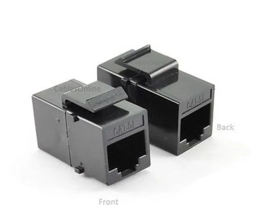 6-PK CAT5e Female/Female RJ45 Ethernet Black Keystone Jack Coupler, WP-C01BKT-6 - Image 2 of 2