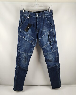 G Star RAW Jeans Mens 30x32 Blue AirBlaze 3D Skinny Leg Super Stretch Denim NWT