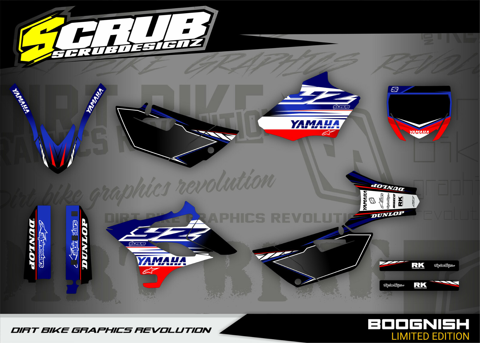 Yamaha decor YZ85 2015 2016 2017 2018 YZ 85 naklejka SCRUB GORĄCE zapasy