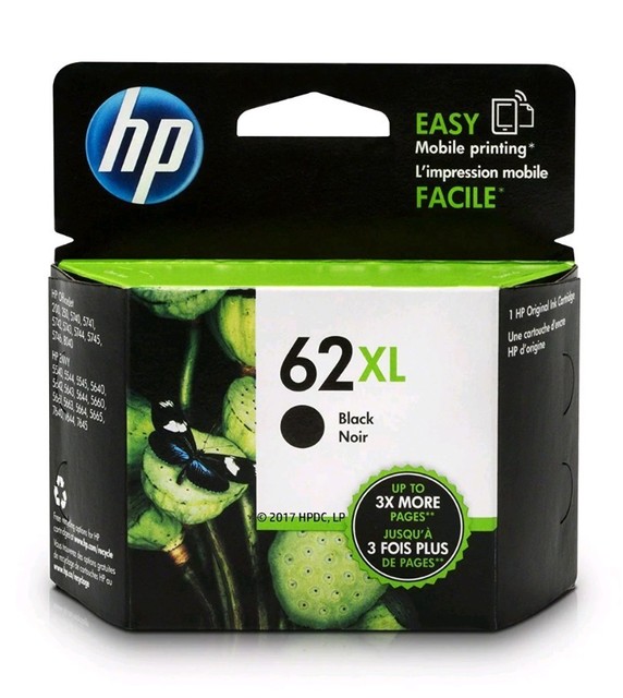HP C2P05AN 62XL High Yield Ink Cartridge - Black Noir for sale online | eBay