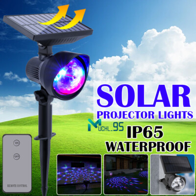 Christmas LED Solar Laser Lights Projector Outdoor Landscape Xmas Move Lamp Xmas
