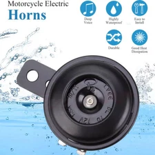 12V Loud 115dB Scooter Horn Black Universal For Honda Suzuki Yamaha Kawasaki US