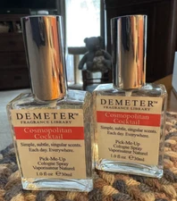 Demeter Cosmopolitan Cocktail Pick- Me-Up Cologne Spray-two bottles-1 oz each