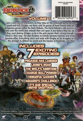 Beyblade: Metal Fusion, Vol. 1 - 154 Min - 7 Episodes - New DVD | eBay