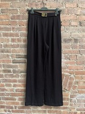 Vintage St. John Collection Women  s Belted Pants, Sz 8, Eggplant, USA