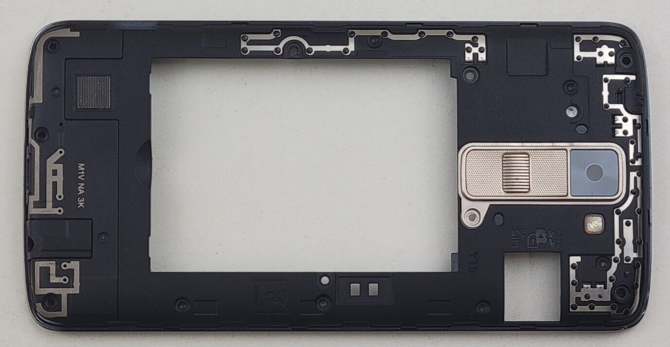 Mid Frame Assembly OEM Gold Rear Camera Lens + Midframe Assembly Part for LG Escape 3 LG ...