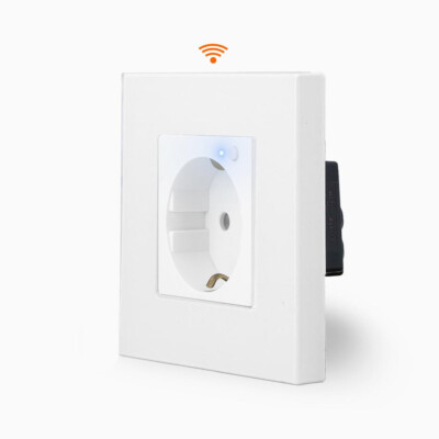 Smarte Funk WiFi Schuko Steckdose Rahmen Weiß 71WRF-11 Luxus-Time TUYA App