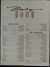 Baby Boom Screening Program 1987 Diane Keaton, Sam Shepard, rare!