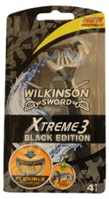 Image of Genuine Wilkinson Sword Men's Xtreme 3 Black Edition Disposable Razor [4-Pack]