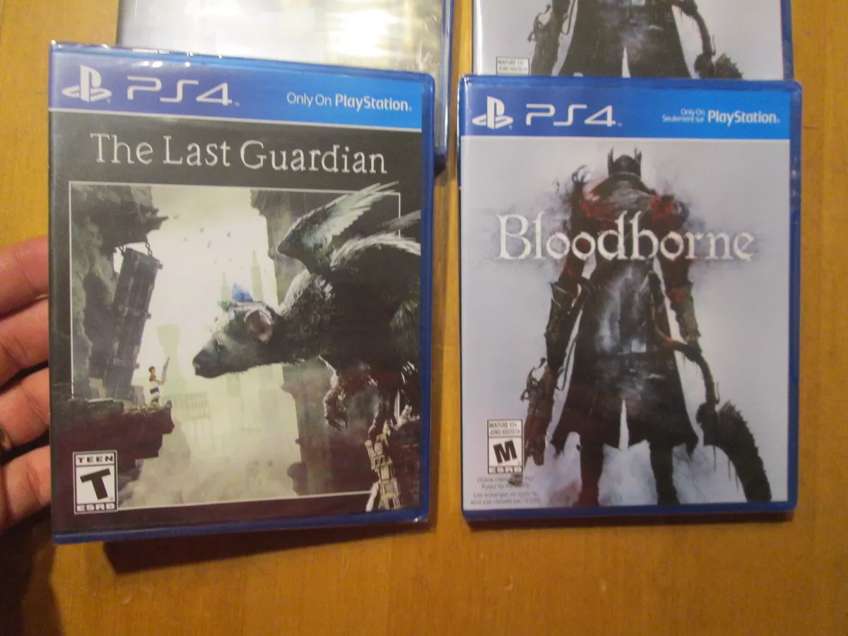 BLOODBORNE & THE LAST GUARDIAN PS4 PLAYSTATION 4 SONY FIRST PRINT LOT NEW  SEALED