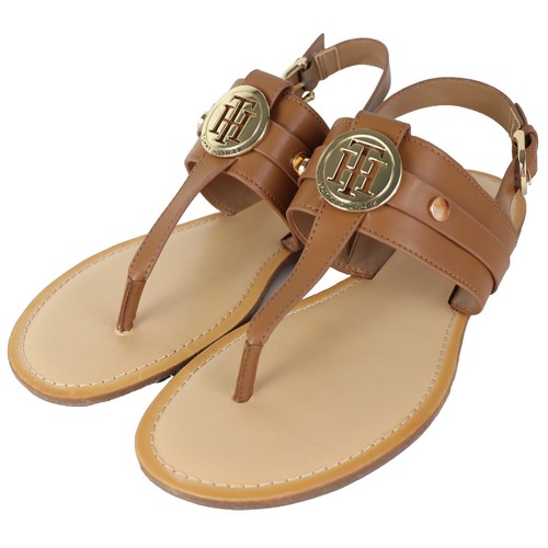 Vintage Tommy Hilfiger Brown Leather Strap Sandals Size 11.5  display picture 3