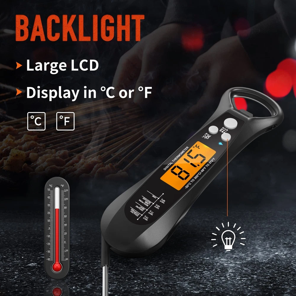 Meat Thermometer Digital, Instant Read Meat ThermometerI for Grill and Cookin...