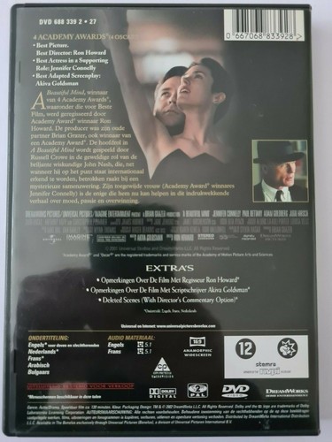 DVD : A Beautifull Mind (Special Single Edition) ... DUTCH - Imagen 2 de 2