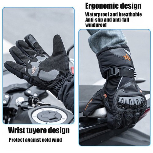 Winter Motorcycle Gloves for Men Women Cold Weather Waterproof ATV Riding Gloves - Picture 4 of 17