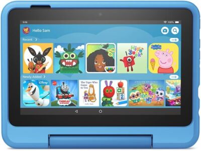 Original Amazon Kinderfreundliche Hülle für Fire 7 Tablet 12. Gen (2022 Release) Blau