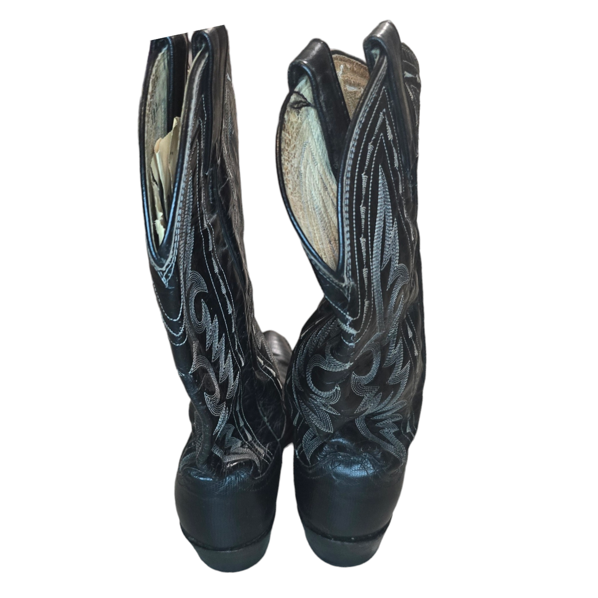 DAN POST Black Teju Lizard Leather Cowboy Boots Men
