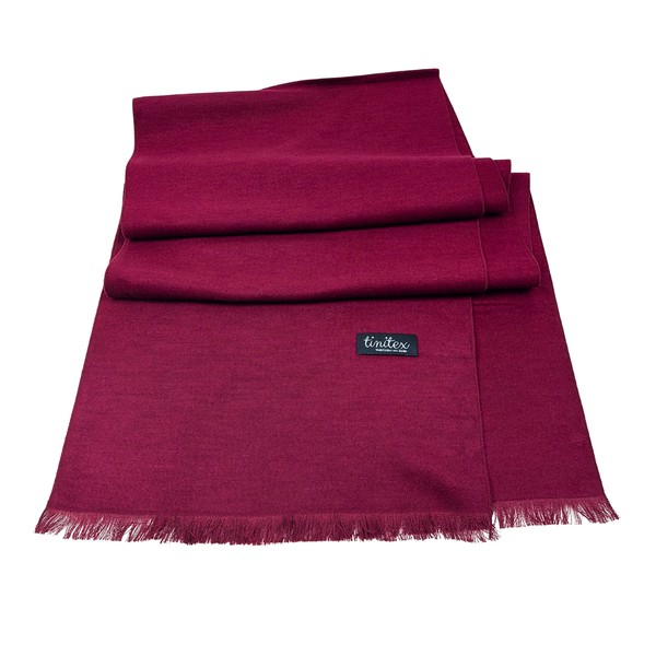 Winterschal Seidenflanell Schal Aubergine - Sanft Wie Kaschmir 100% Seide-image
