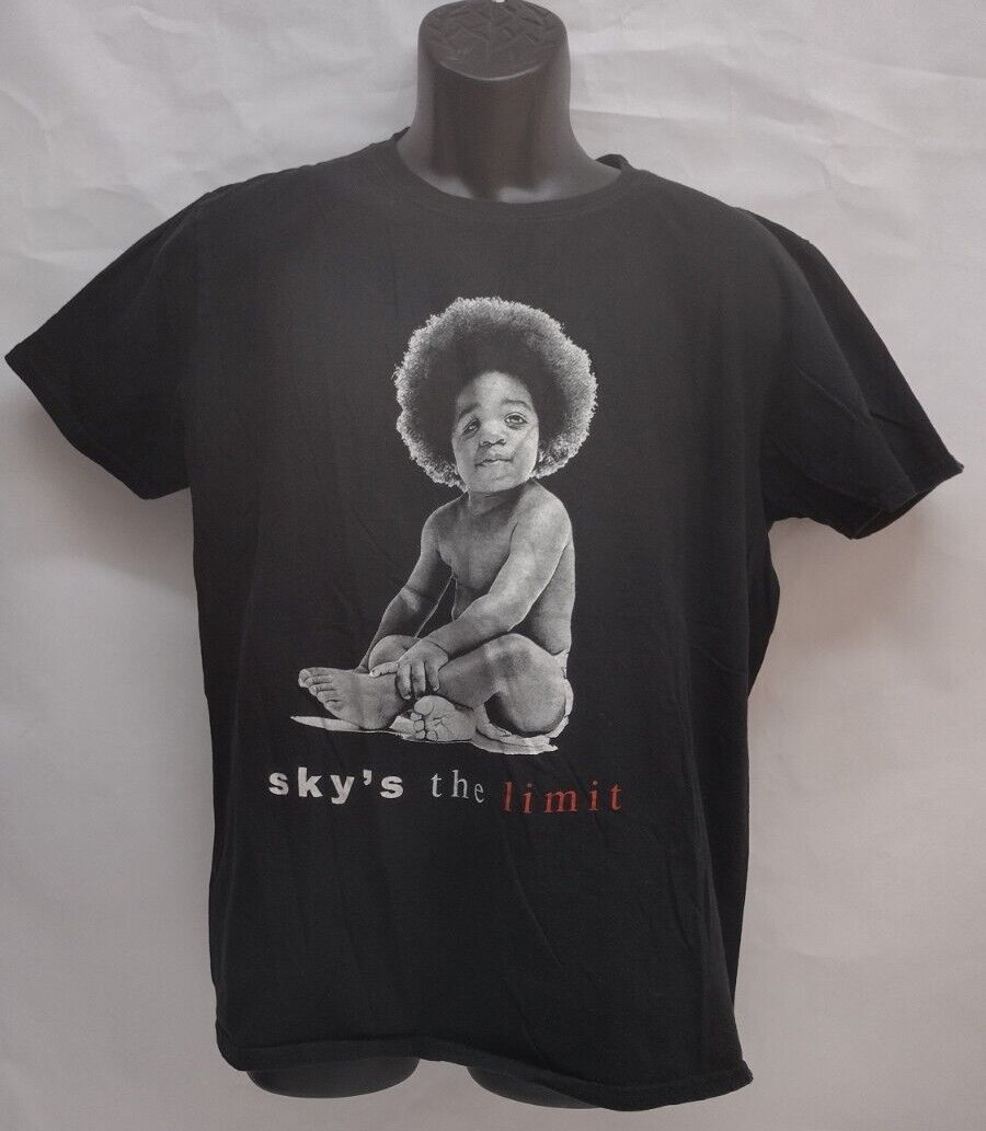 Notorious Big Biggie Baby Sky's the Limit Black T-Shirt Men's