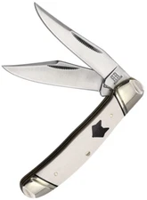 Rough Ryder Copperhead Pocket Knife Stainless Steel Blades White Micarta Handle