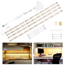 WOBANE Under Cabinet Lighting Kit,Flexible LED Strip Lights Bar,Under Counter  