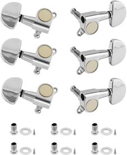 6Pack 3R 3L Guitar String Inline Tuning Pegs Tuners Keys Machine Heads Chrome