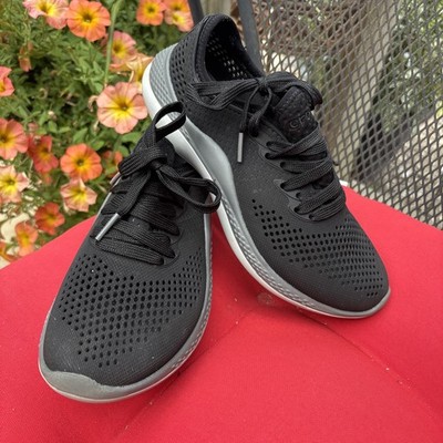 Crocs LiteRide Pacer Black Lace Up Athletic Sneaker Shoes 206705 Women s Size 6