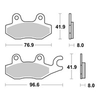 Set BeläGe Bremse Sbs 134HM Kymco 250 People S 06/08