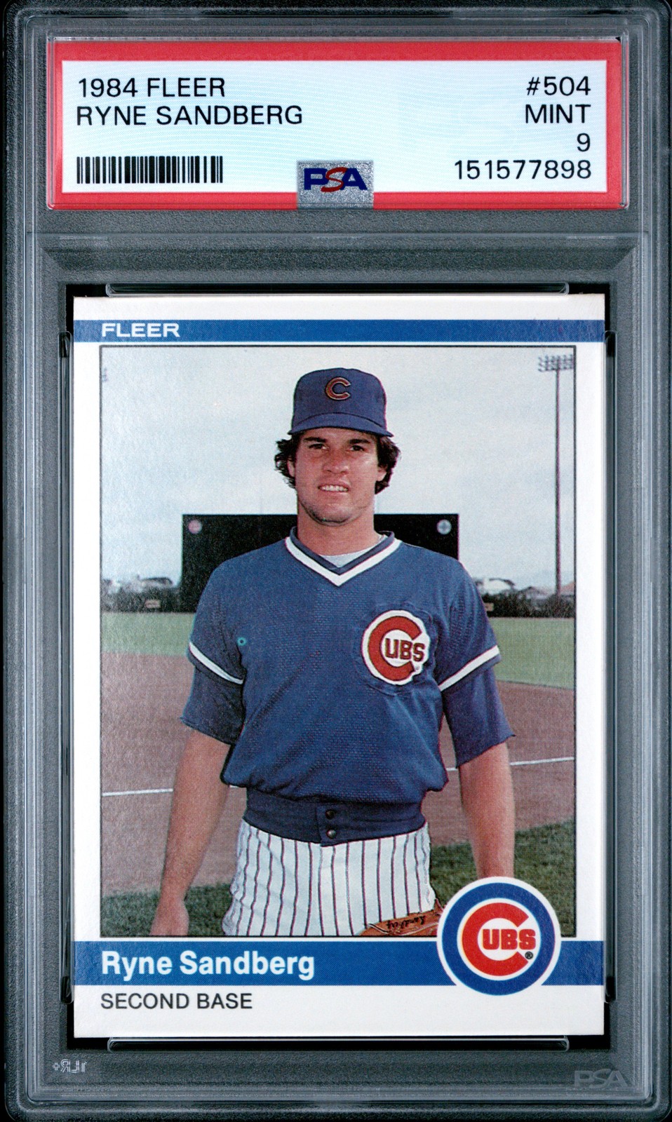 1984 FLEER #504 RYNE SANDBERG PSA 9