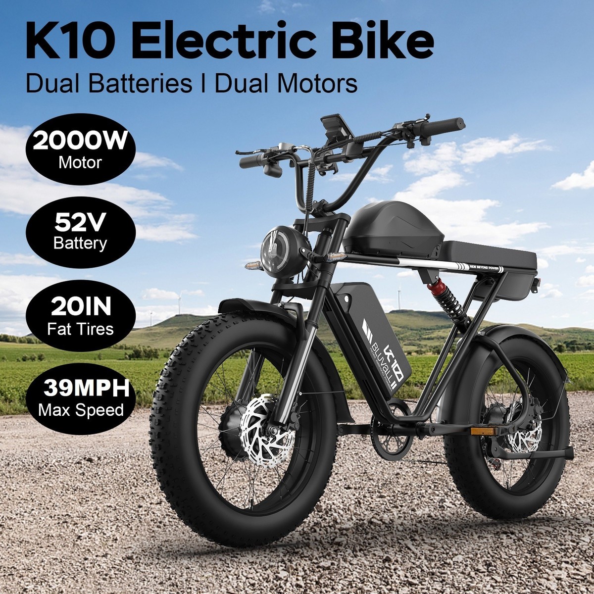 Disc Brakes Extrbici Electric Bike Lankeleisi G650 Electric Bike With Dual  Suspension, Fenders Rear