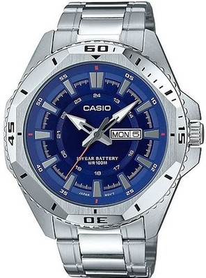 Casio MTD1085D-2A Men's Multi-Function Analog Stainless Steel Band Watch