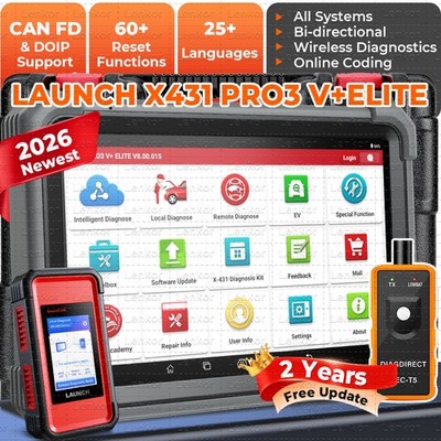 LAUNCH X431 PRO3S+ ELITE PRO5 Car Truck Diagnostic Tool ECU J2534 Programming