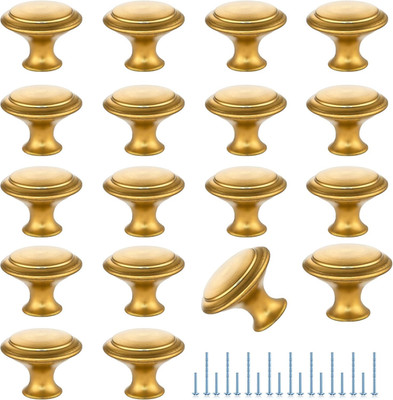 18 Pack Gold Cabinet Drawer Hardware 30mm Kitchen Cabinet Knobs Drawer Pulls wit