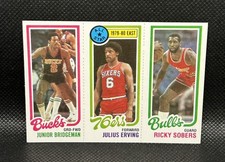 1980-81 Topps Junior Bridgeman Julius Erving Ricky Sobers #49-1-146 - HOF